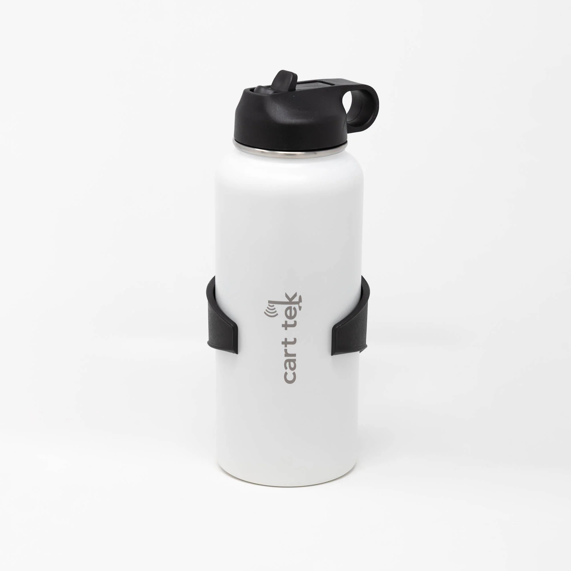 White Cart Tek 32 Oz Thermos Cup Water Bottle and XL Drink Holder Combo - Image 10