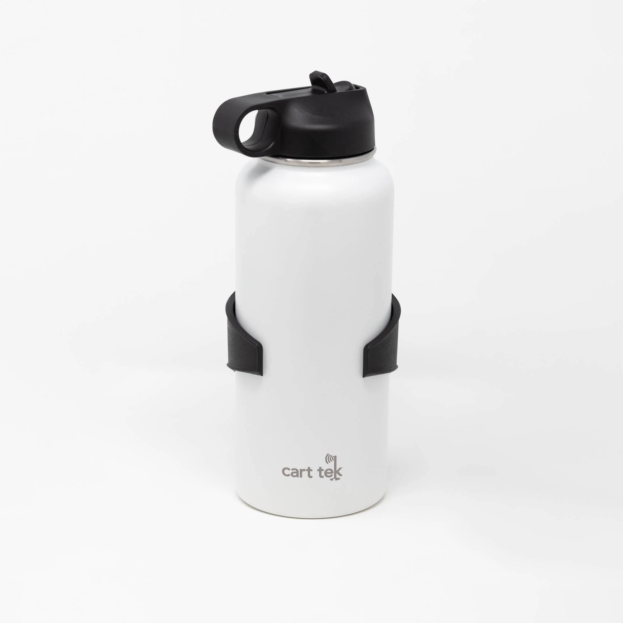 White Cart Tek 32 Oz Thermos Cup Water Bottle and XL Drink Holder Combo - Image 7